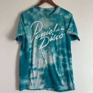 Panic at the Disco Shirt Medium Tie Dye Band Blue Pop-Punk